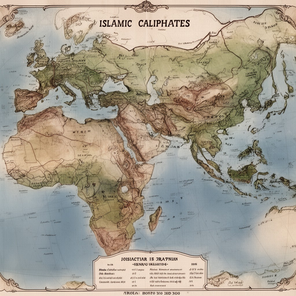 AI-generated illustration of Islamic Caliphates