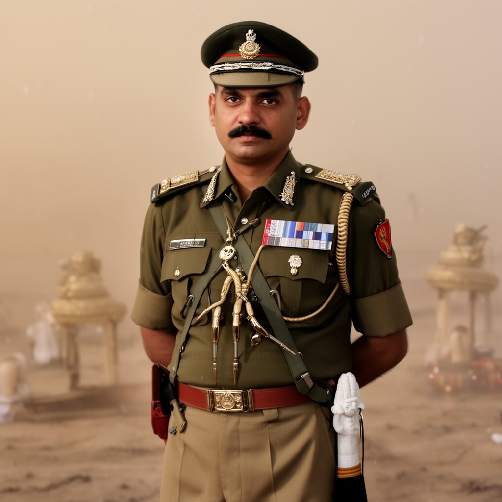 AI-generated illustration of General Officer Commanding-in-Chief, Southern Command (India)