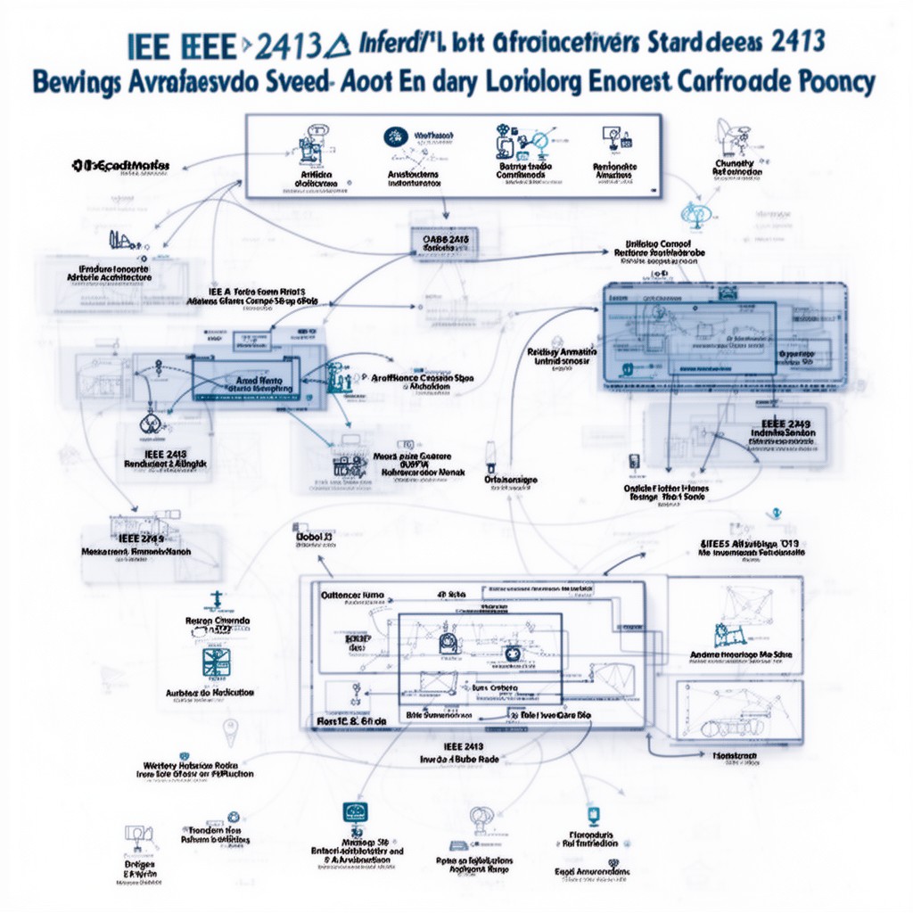 AI-generated illustration of IEEE 2413 IoT architecture standard