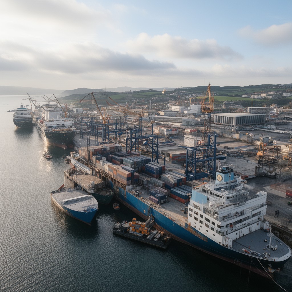 AI-generated illustration of Port of Belfast