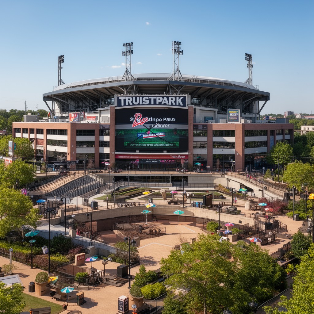 AI-generated illustration of Truist Park (in metro area)