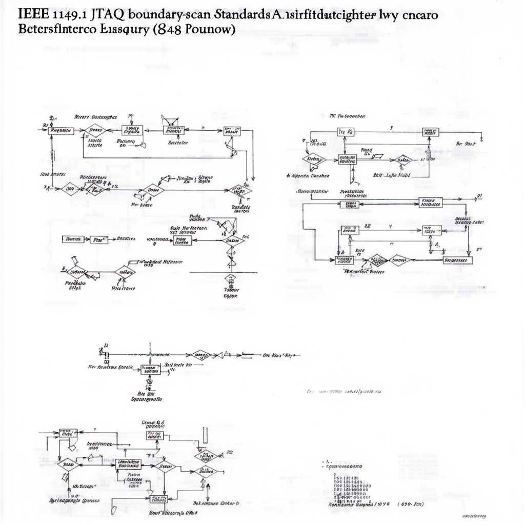 AI-generated illustration of IEEE 1149.1 JTAG boundary‑scan standard