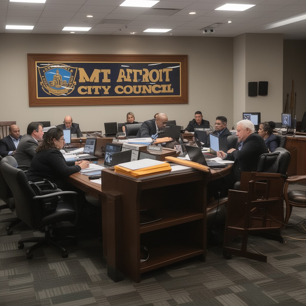 AI-generated illustration of Detroit City Council