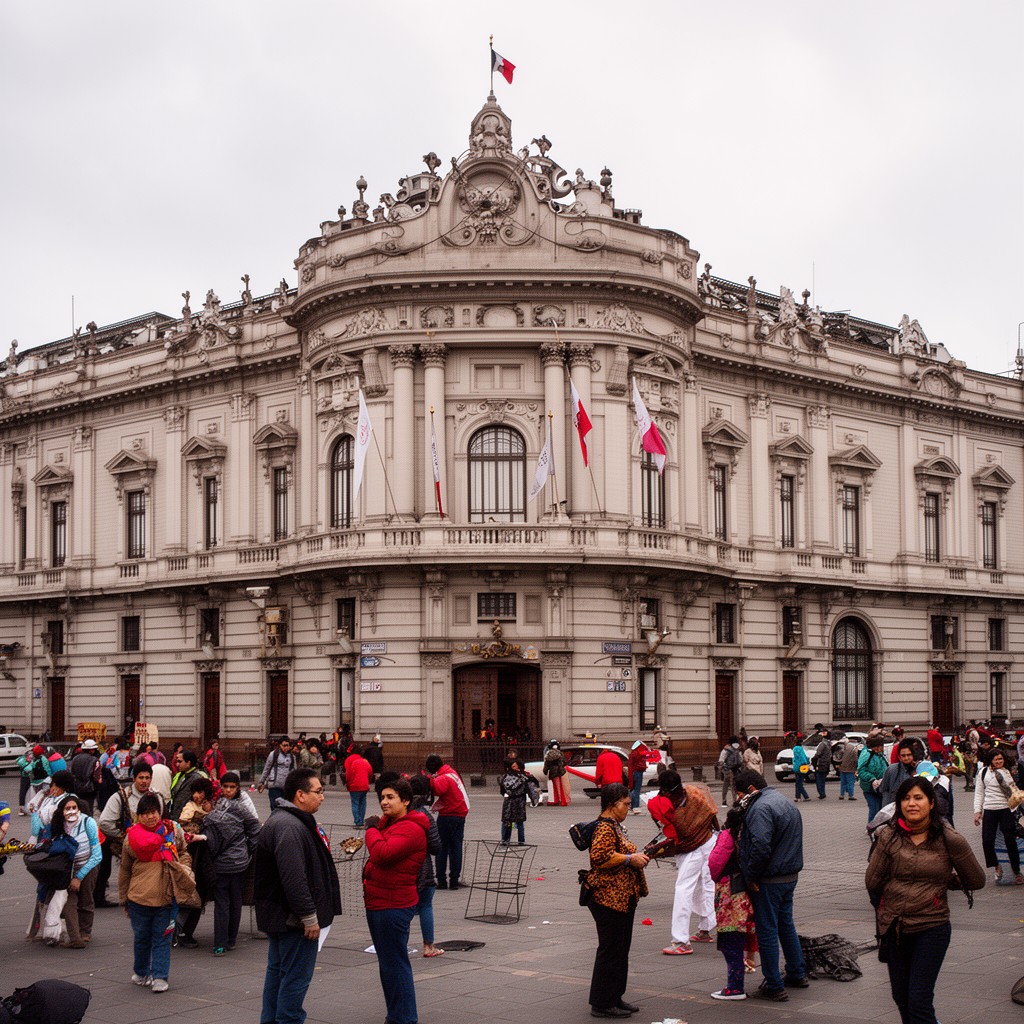 AI-generated illustration of Government Palace of Peru