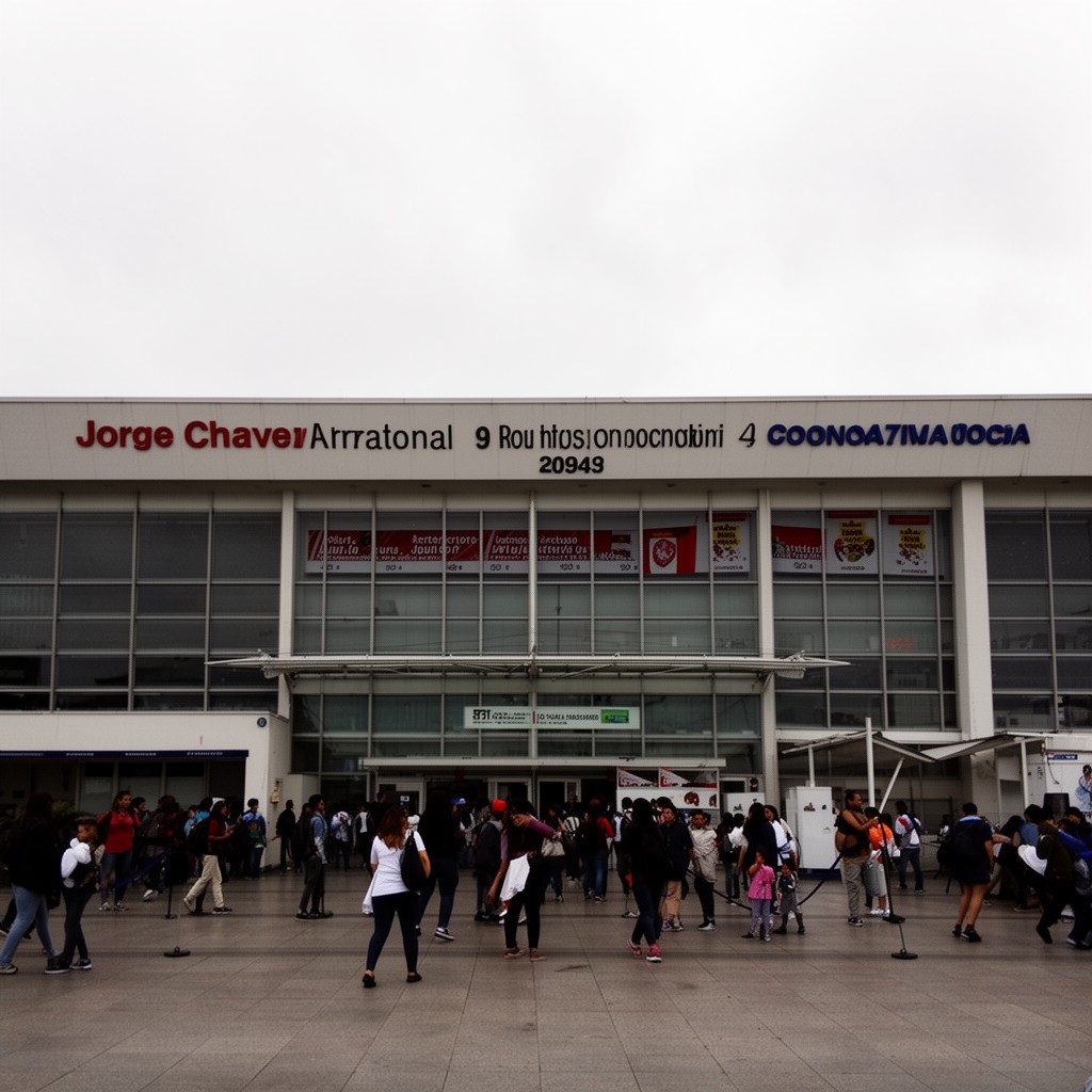 AI-generated illustration of Jorge Chávez International Airport