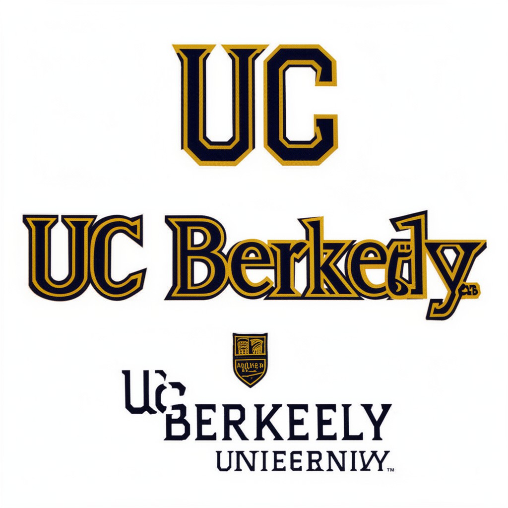 AI-generated illustration of UC Berkeley wordmarks