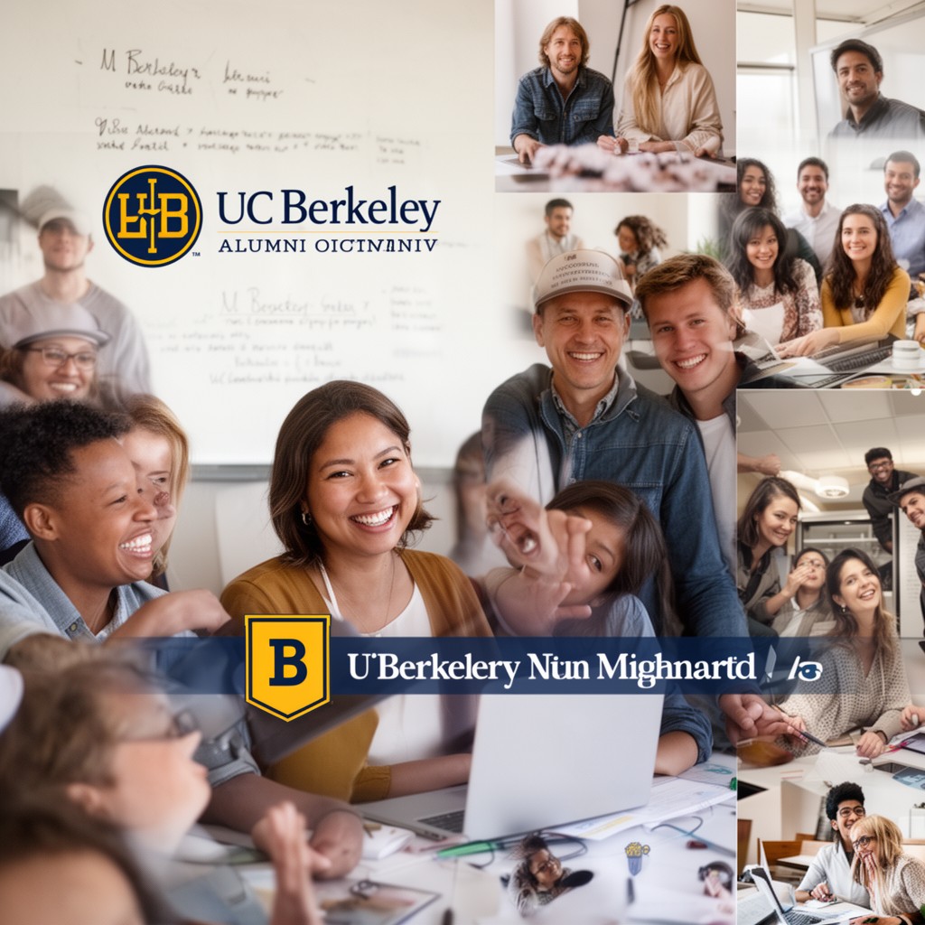 AI-generated illustration of UC Berkeley alumni organizations