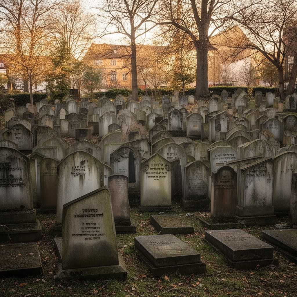 AI-generated illustration of Jewish cemetery Fürth