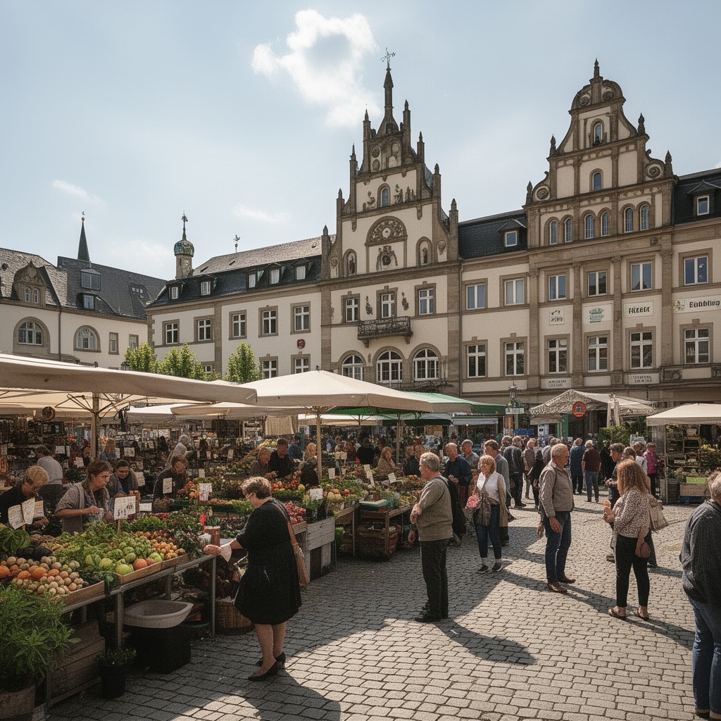 AI-generated illustration of Grüner Markt