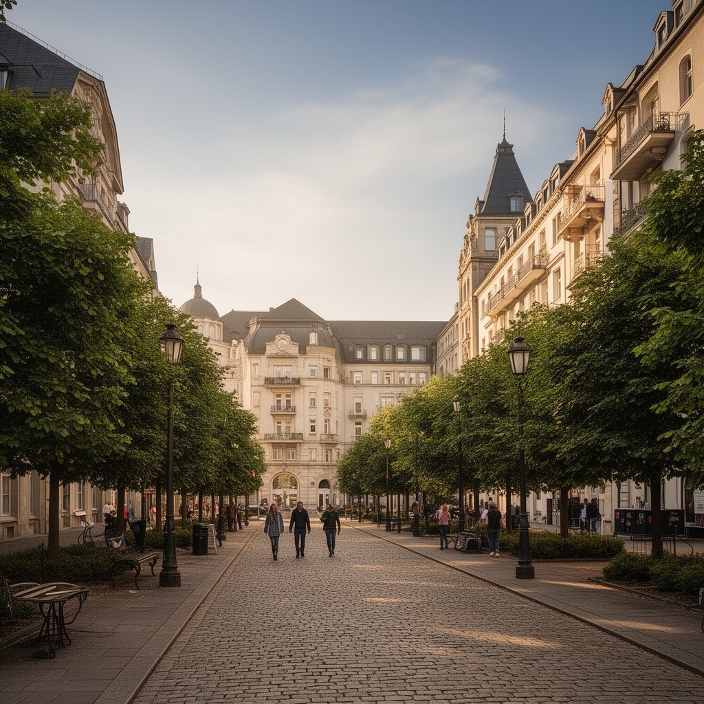 AI-generated illustration of Hornschuchpromenade