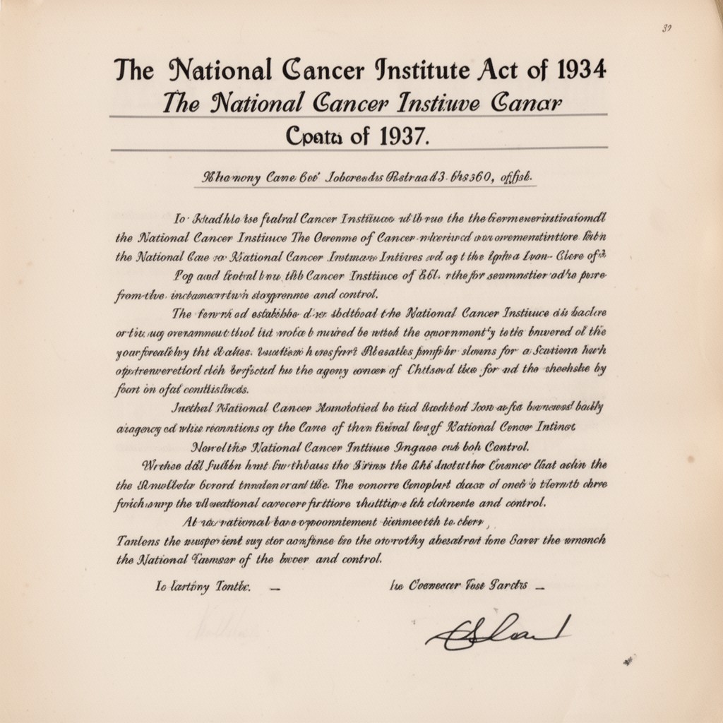 AI-generated illustration of National Cancer Institute Act of 1937