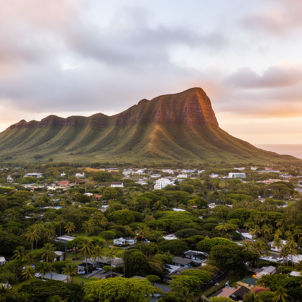 AI-generated illustration of Diamond Head
