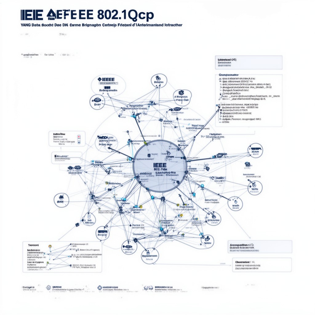 AI-generated illustration of IEEE 802.1Qcp YANG data model standard