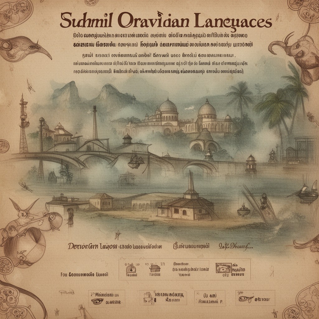 AI-generated illustration of Dravidian languages