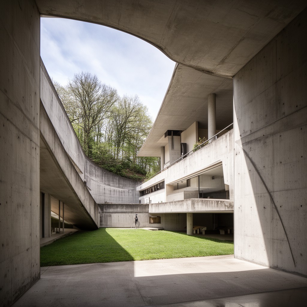 AI-generated illustration of Couvent Sainte-Marie de La Tourette