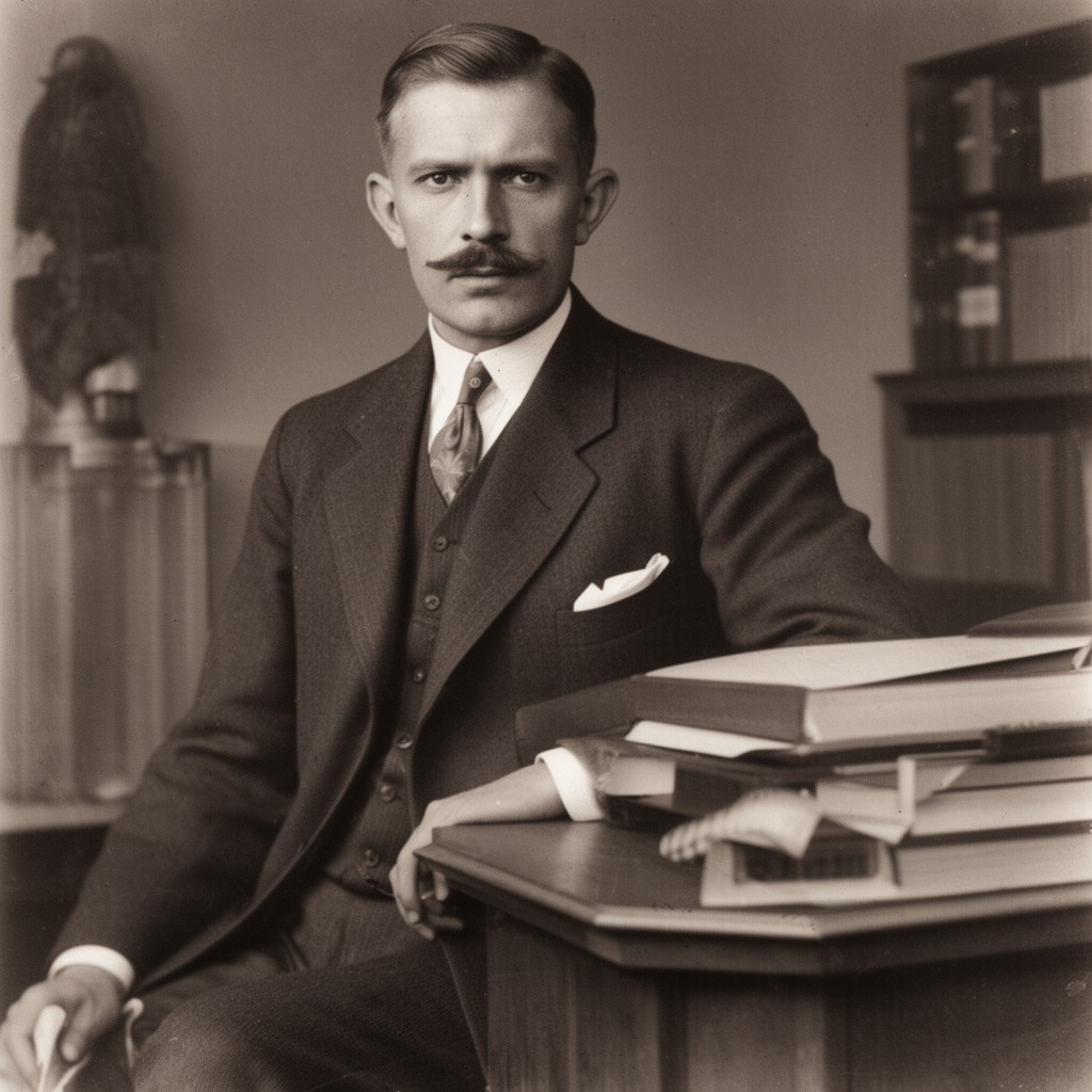AI-generated illustration of Peter Behrens