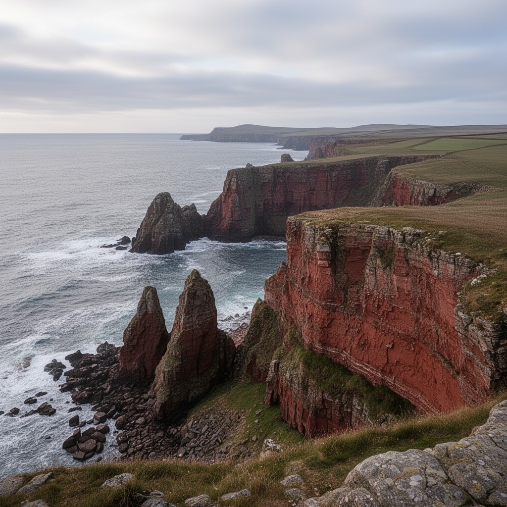 AI-generated illustration of Seaton Cliffs