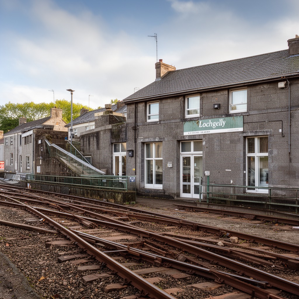AI-generated illustration of Lochgelly railway station