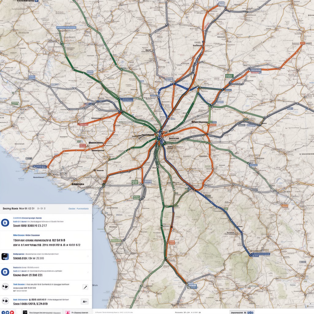 AI-generated illustration of Scottish rail network