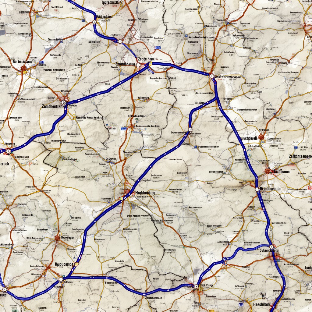 AI-generated illustration of A-49 motorway