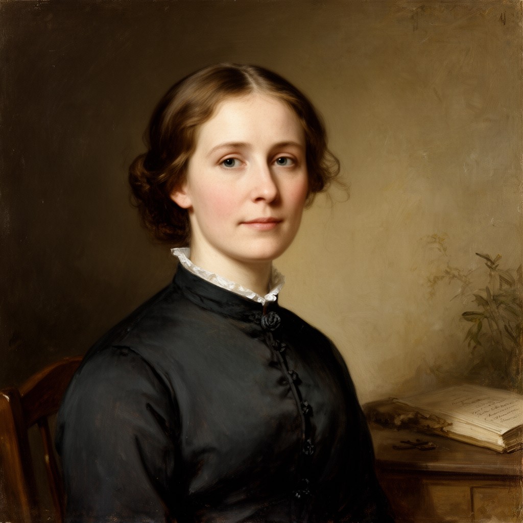AI-generated illustration of Emily Dickinson