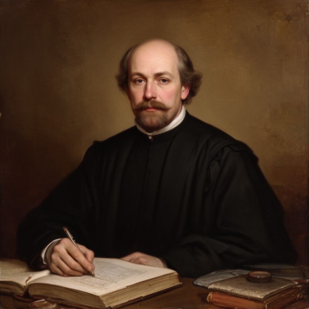AI-generated illustration of John Owen