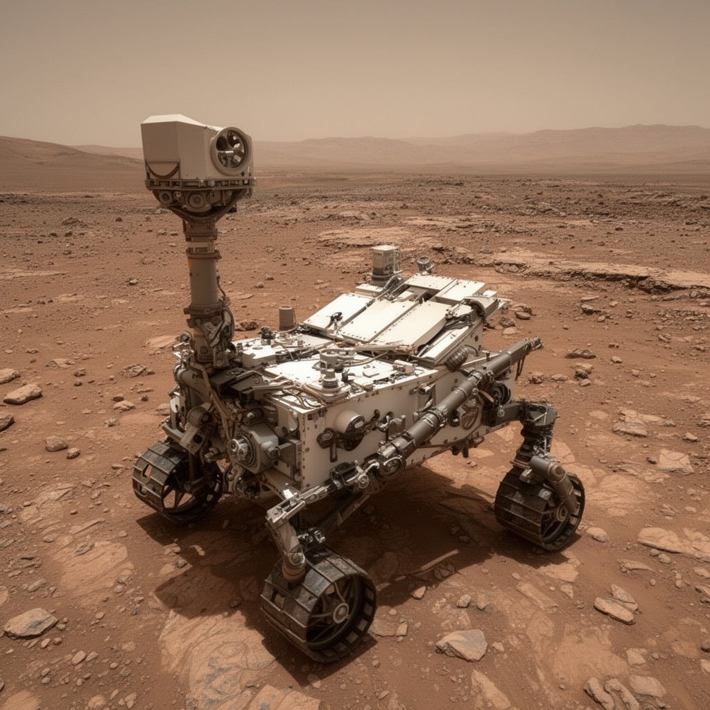 AI-generated illustration of Curiosity rover