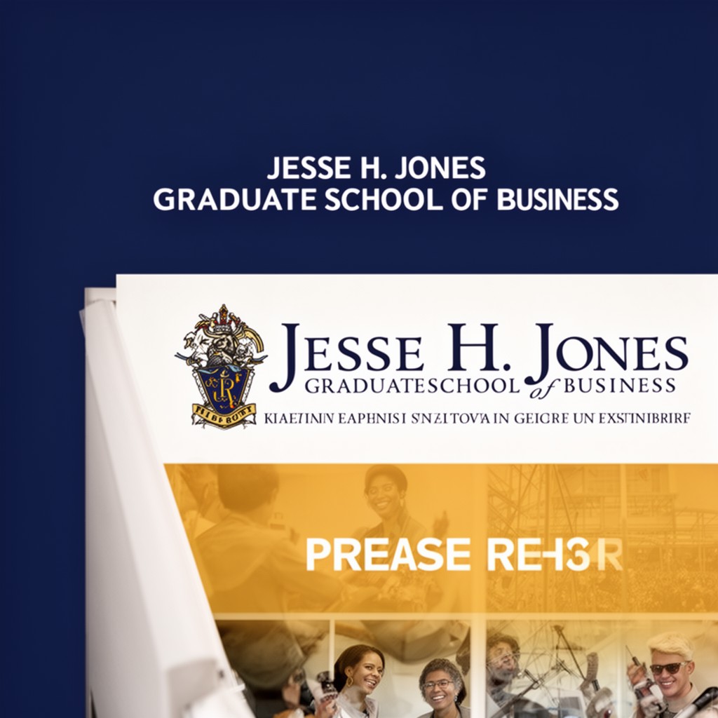 AI-generated illustration of Jesse H. Jones Graduate School of Business