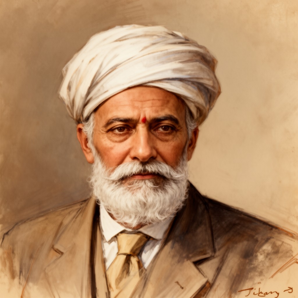 AI-generated illustration of Bal Gangadhar Tilak