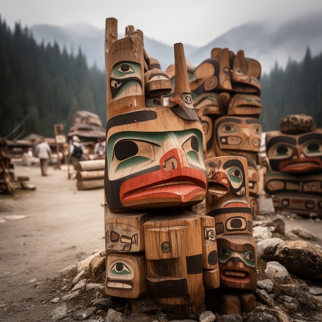 AI-generated illustration of Tsimshian