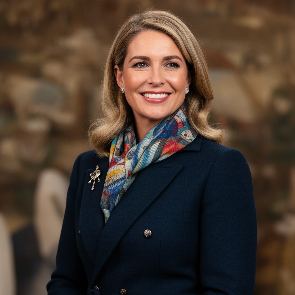 AI-generated illustration of Queen Máxima of the Netherlands
