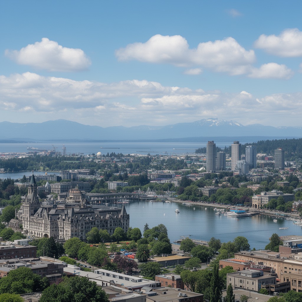 AI-generated illustration of Victoria, British Columbia