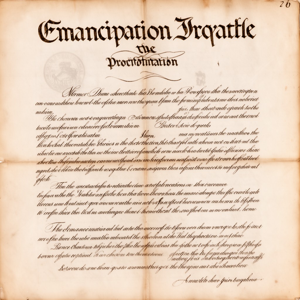 AI-generated illustration of Emancipation Proclamation