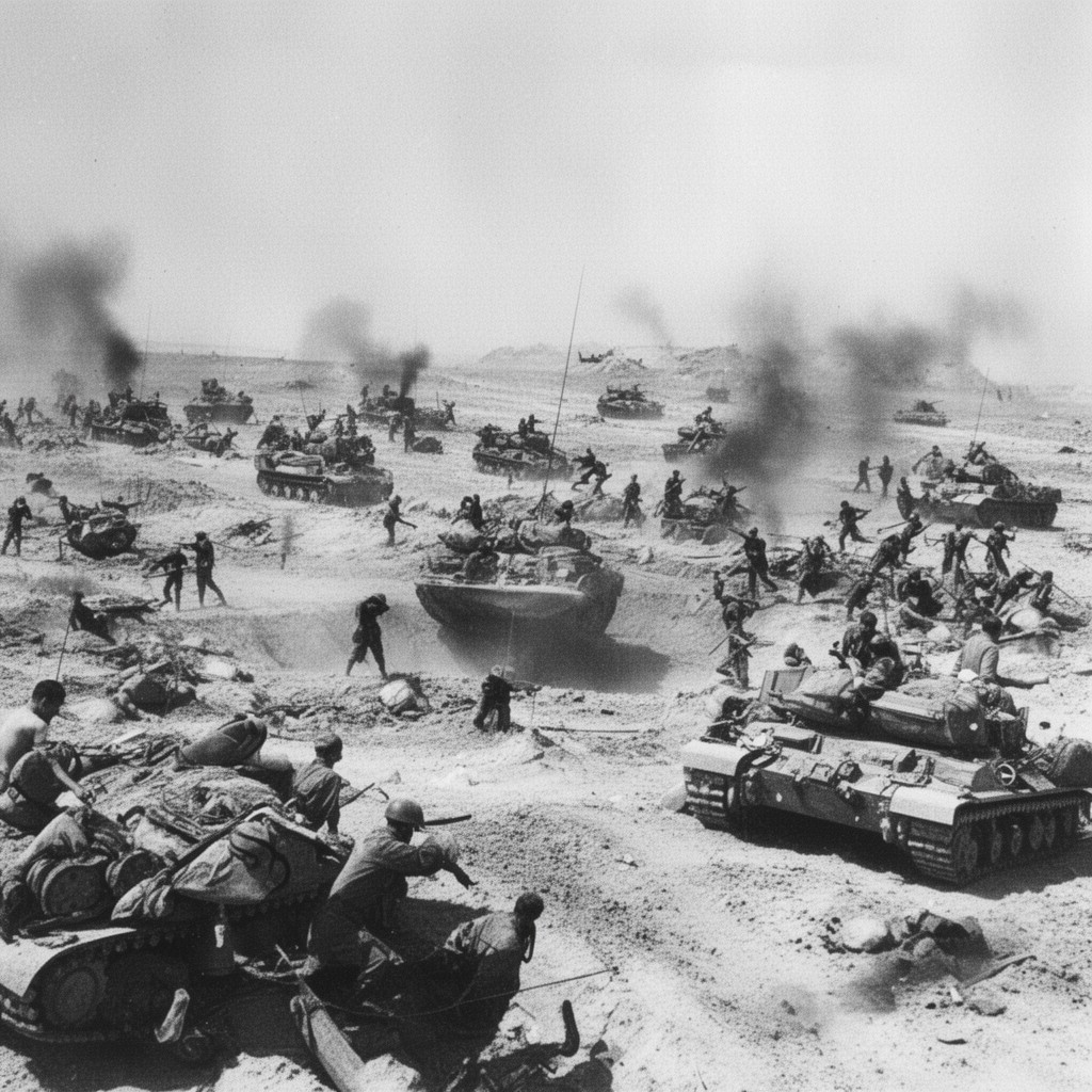 AI-generated illustration of Battle of Gazala
