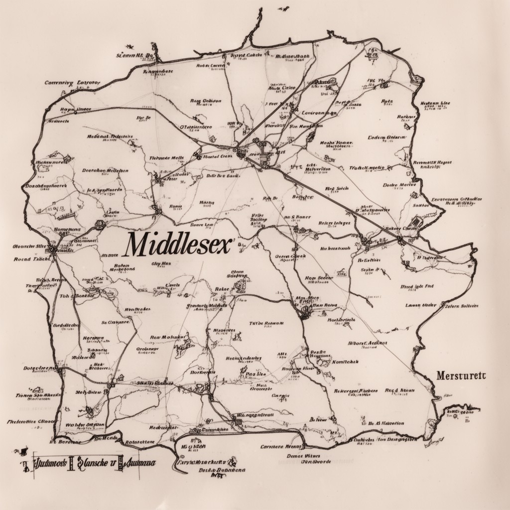 AI-generated illustration of Middlesex, England