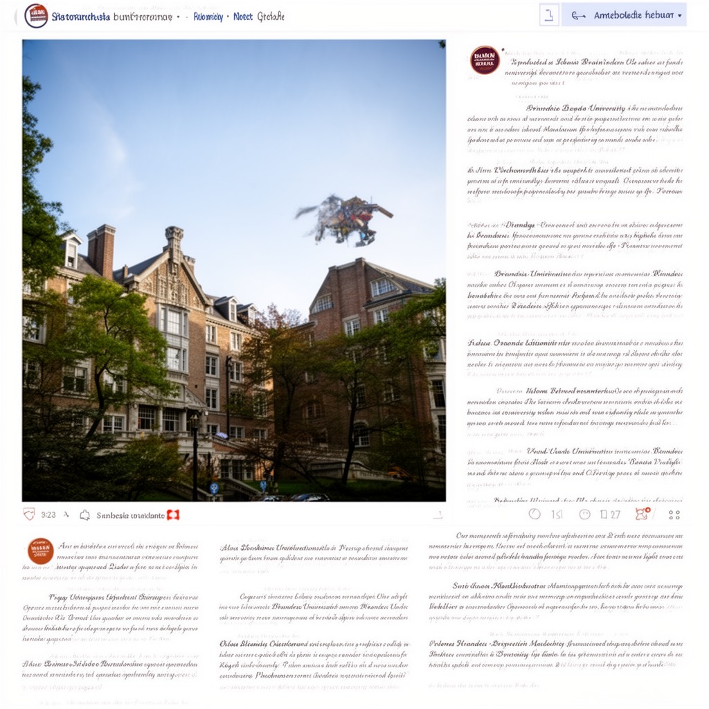 AI-generated illustration of Brandeis University