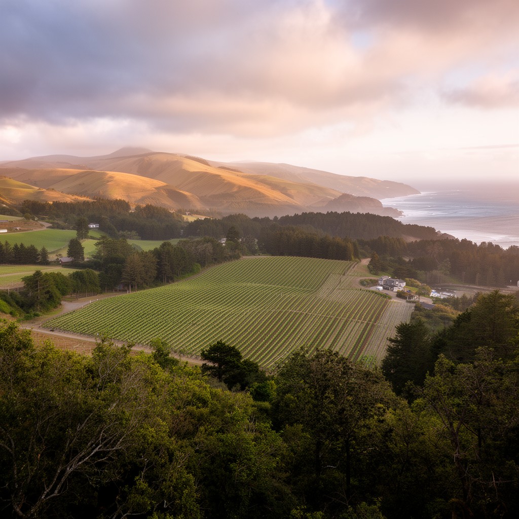 AI-generated illustration of Mendocino County