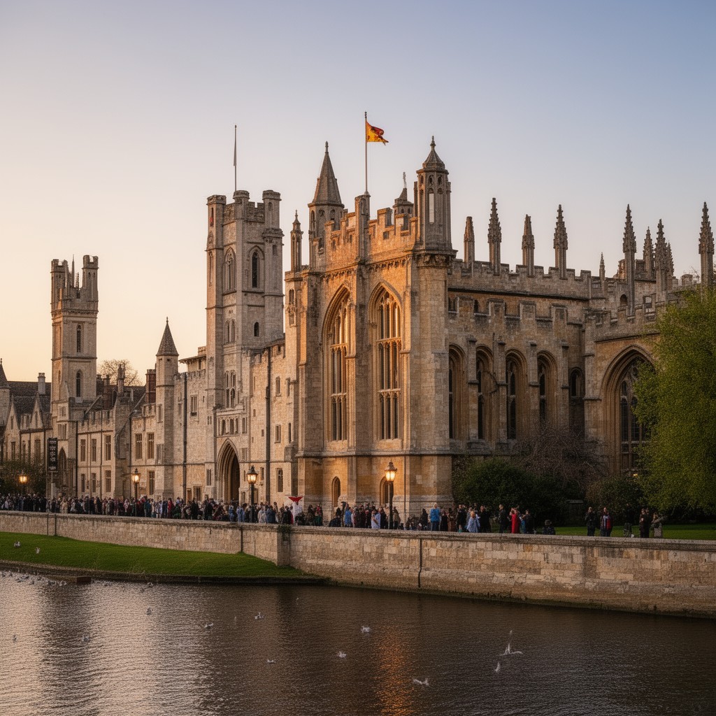AI-generated illustration of King’s College, Cambridge