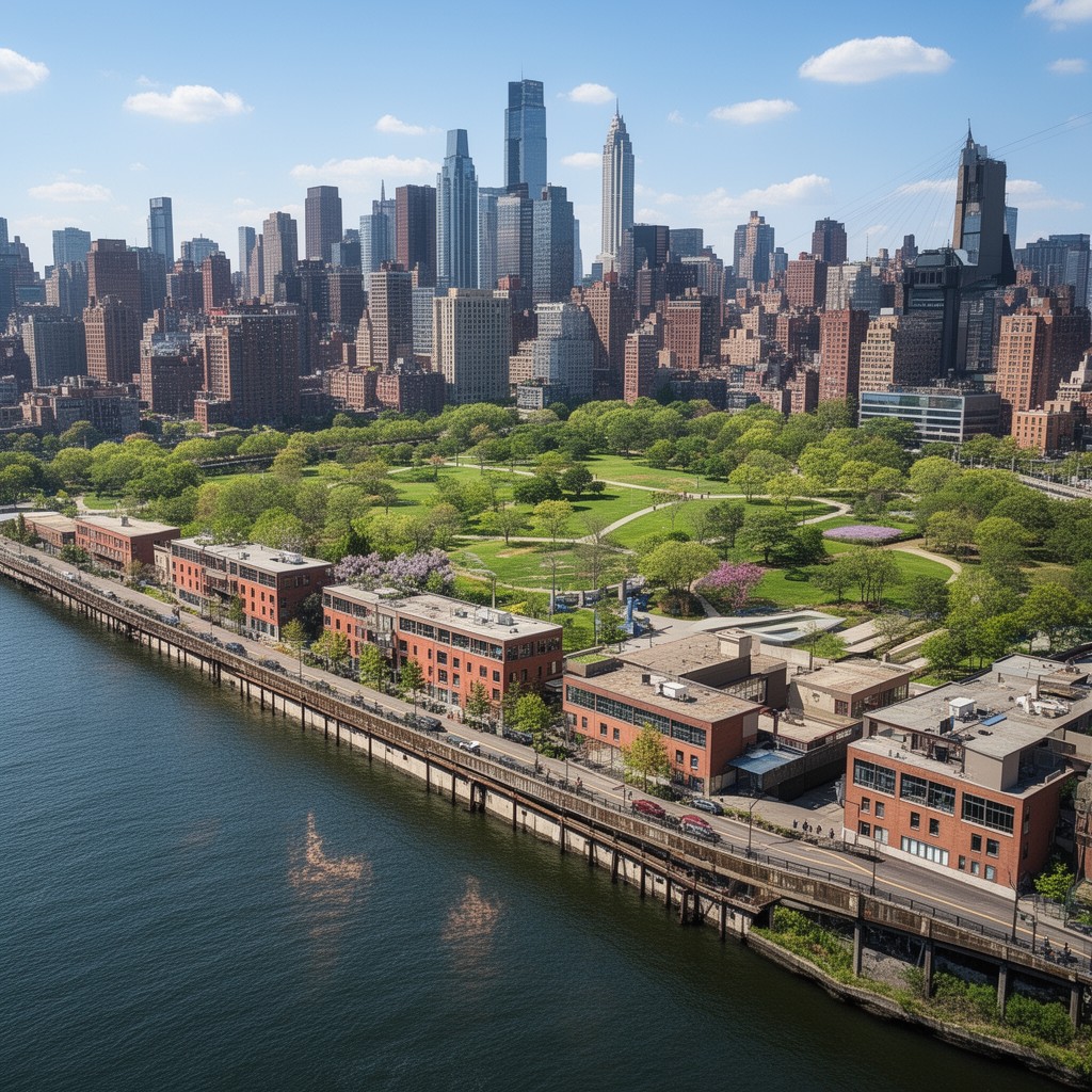 AI-generated illustration of Roosevelt Island