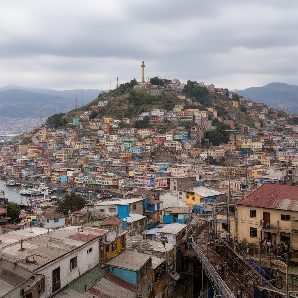 AI-generated illustration of Valparaíso