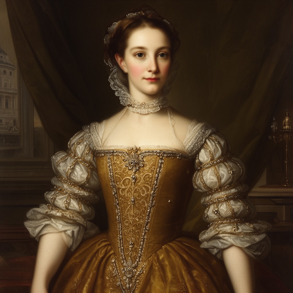 AI-generated illustration of Henrietta Maria of France