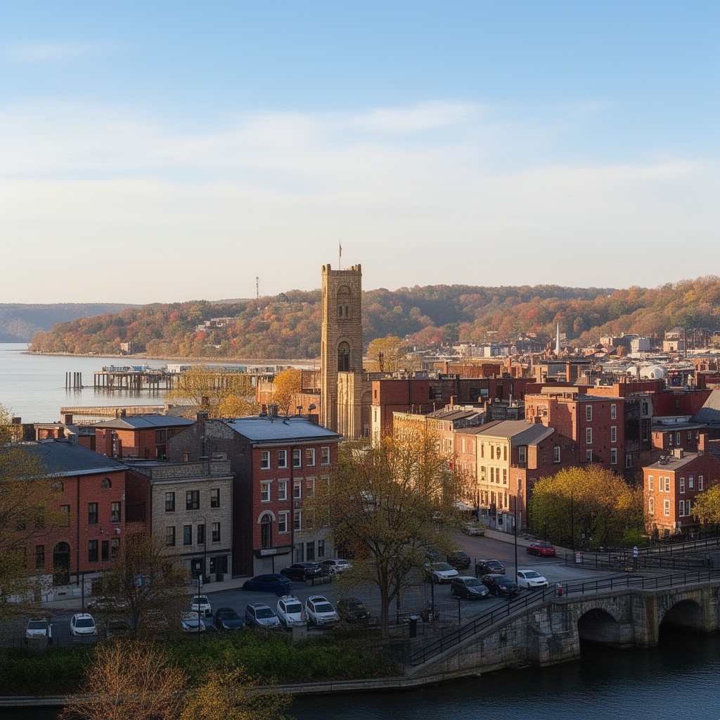 AI-generated illustration of Newburgh, New York