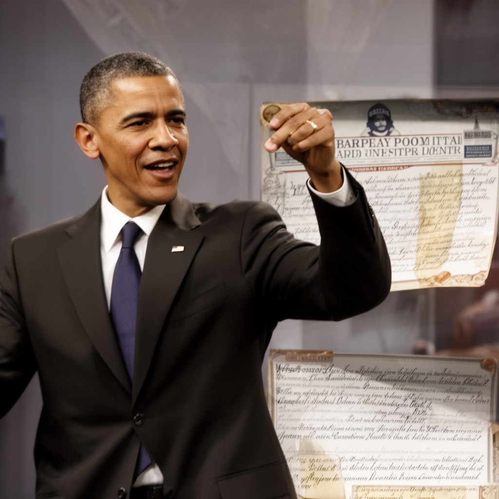 AI-generated illustration of Barack Obama presidency