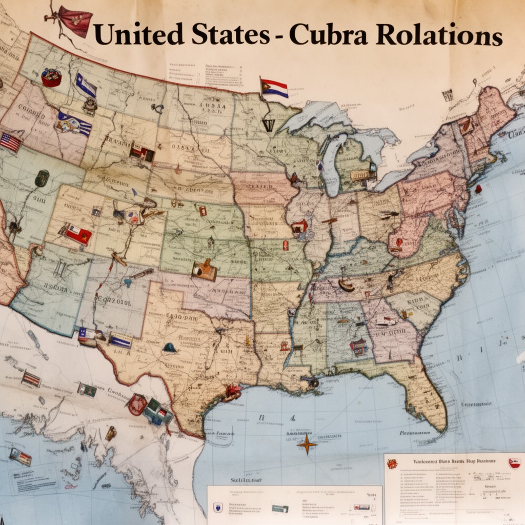 AI-generated illustration of United States–Cuba relations