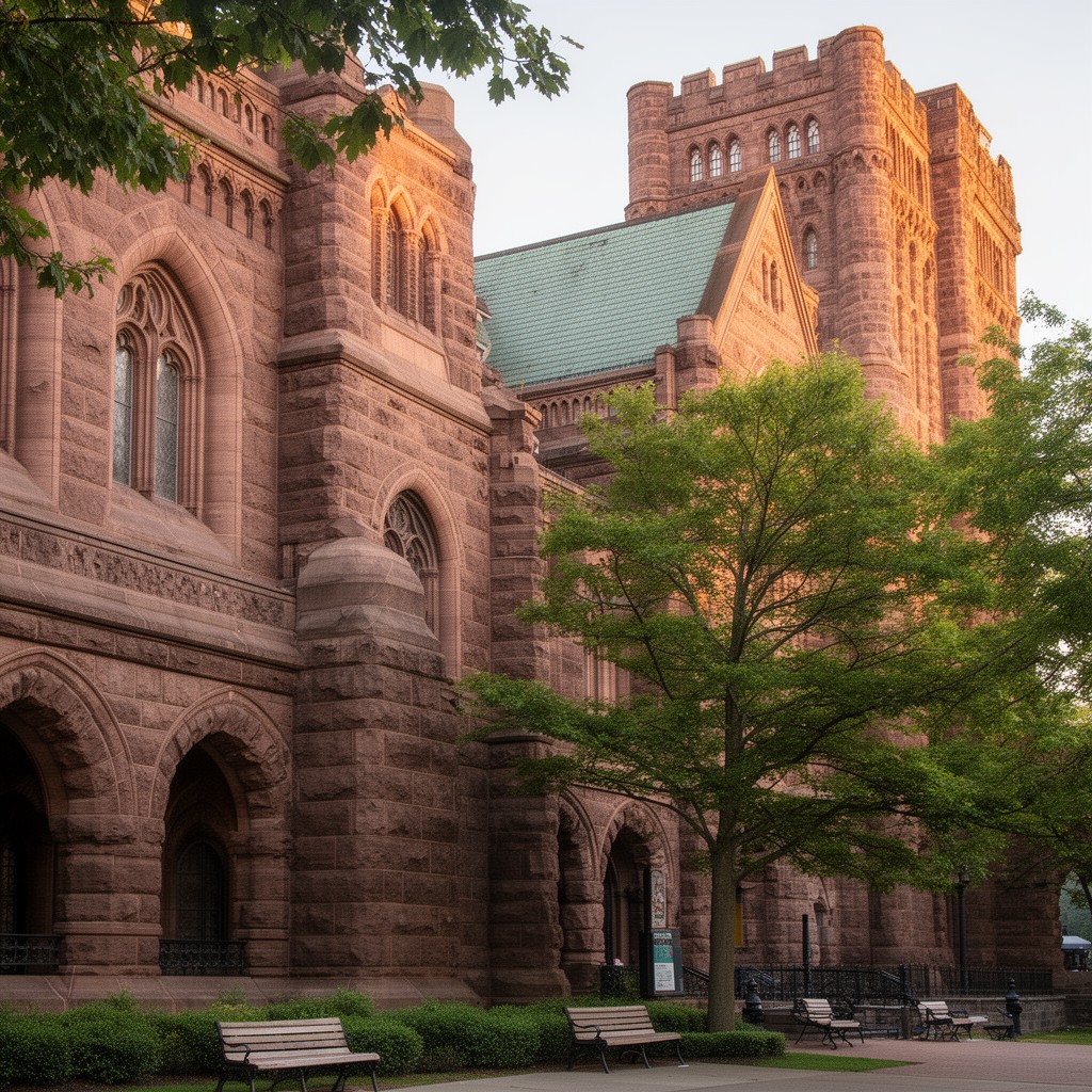 AI-generated illustration of Richardsonian Romanesque