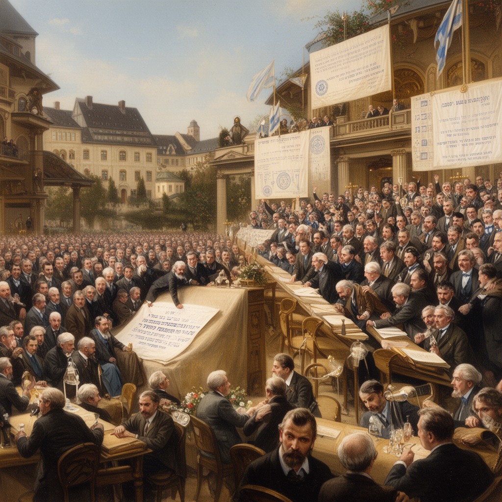 AI-generated illustration of First Zionist Congress