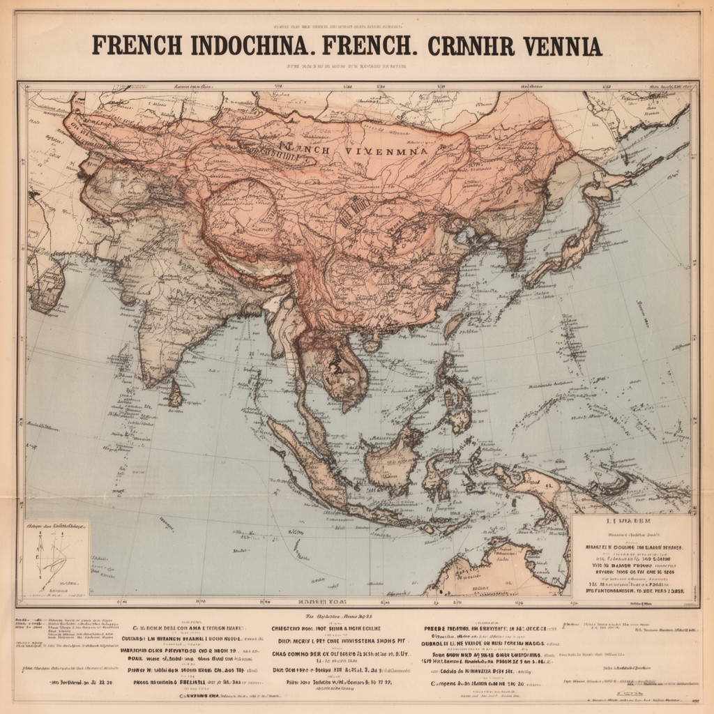 AI-generated illustration of French Indochina