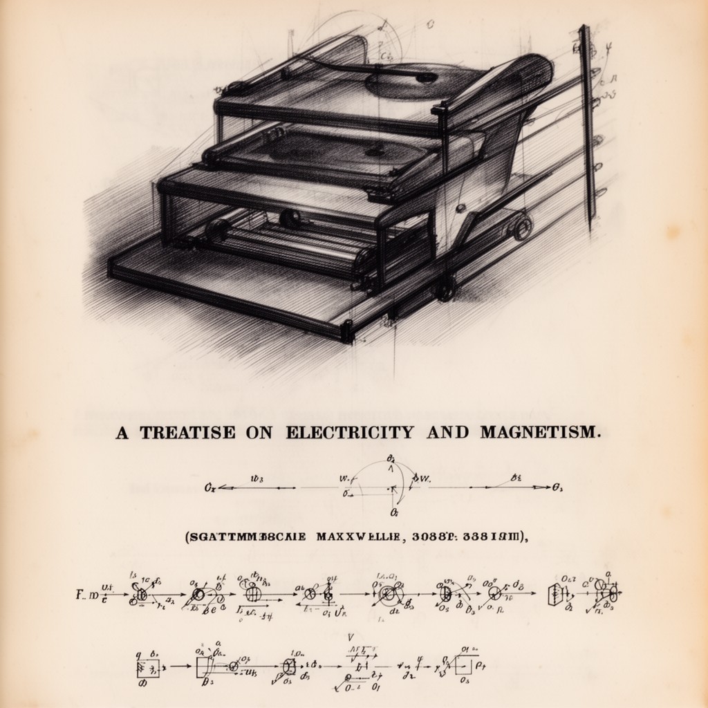 AI-generated illustration of A Treatise on Electricity and Magnetism