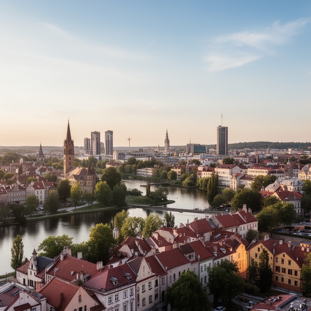 AI-generated illustration of Kaunas