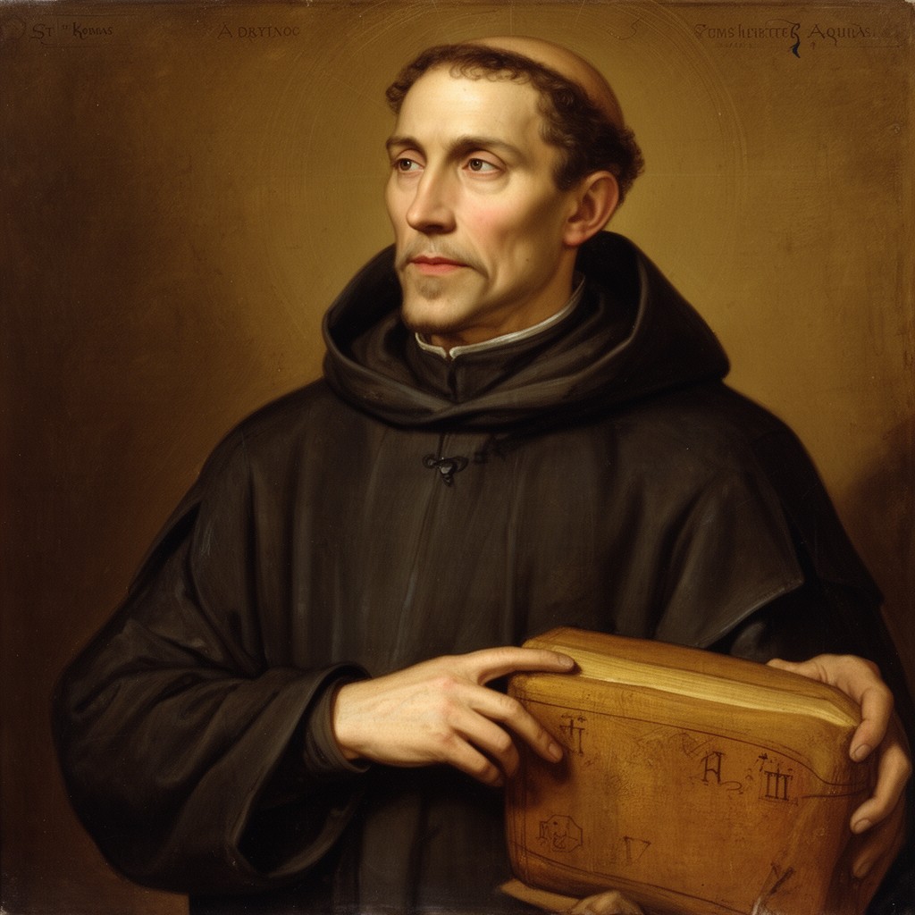 AI-generated illustration of St. Thomas Aquinas